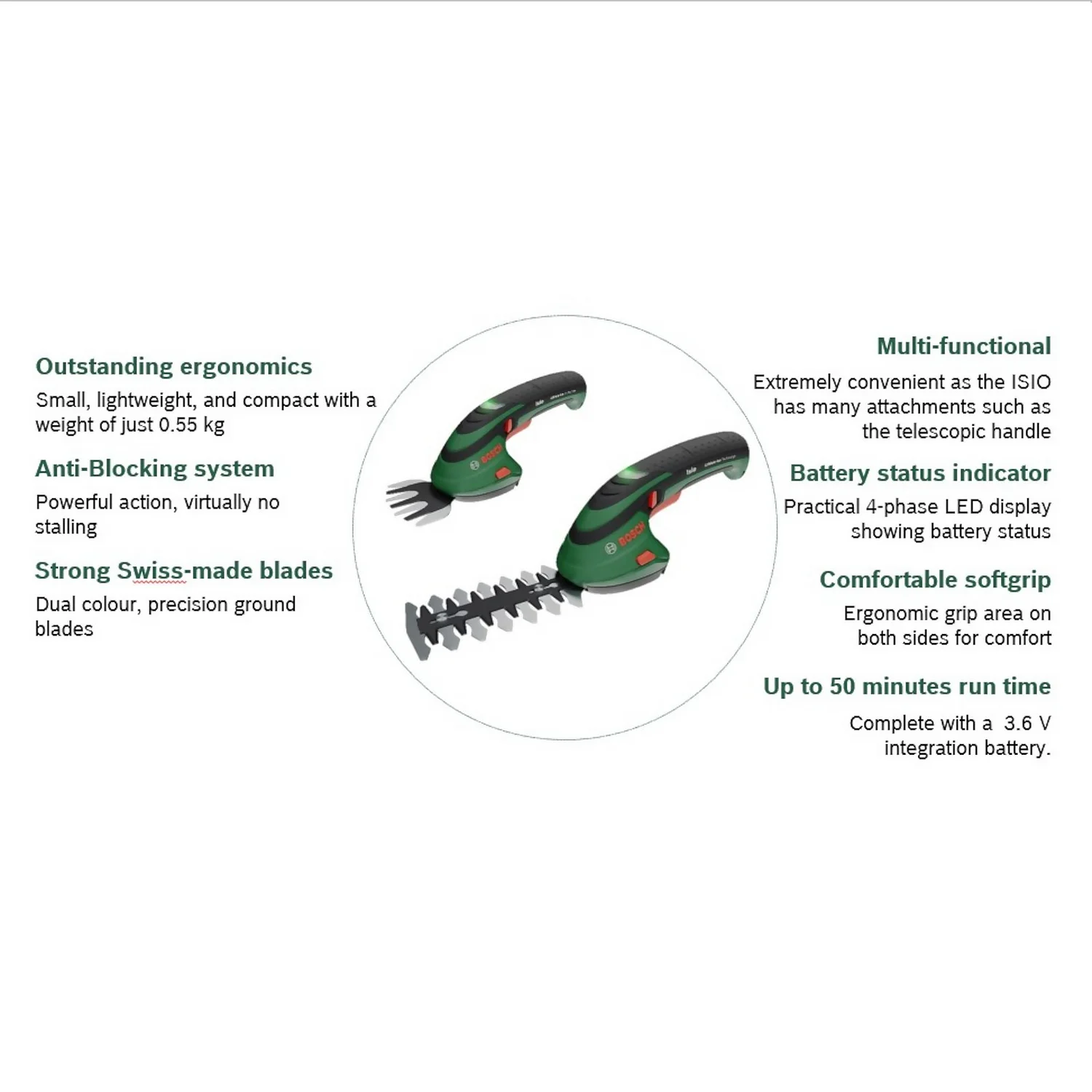 Bosch Isio III Cordless Shrub Shear 2 Bosch Isio III Cordless Shrub Shear - Image 2
