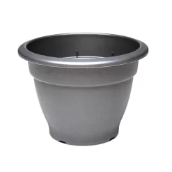 Round Bell Pot In Black - 46cm