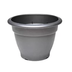 Round Bell Pot In Black - 66cm