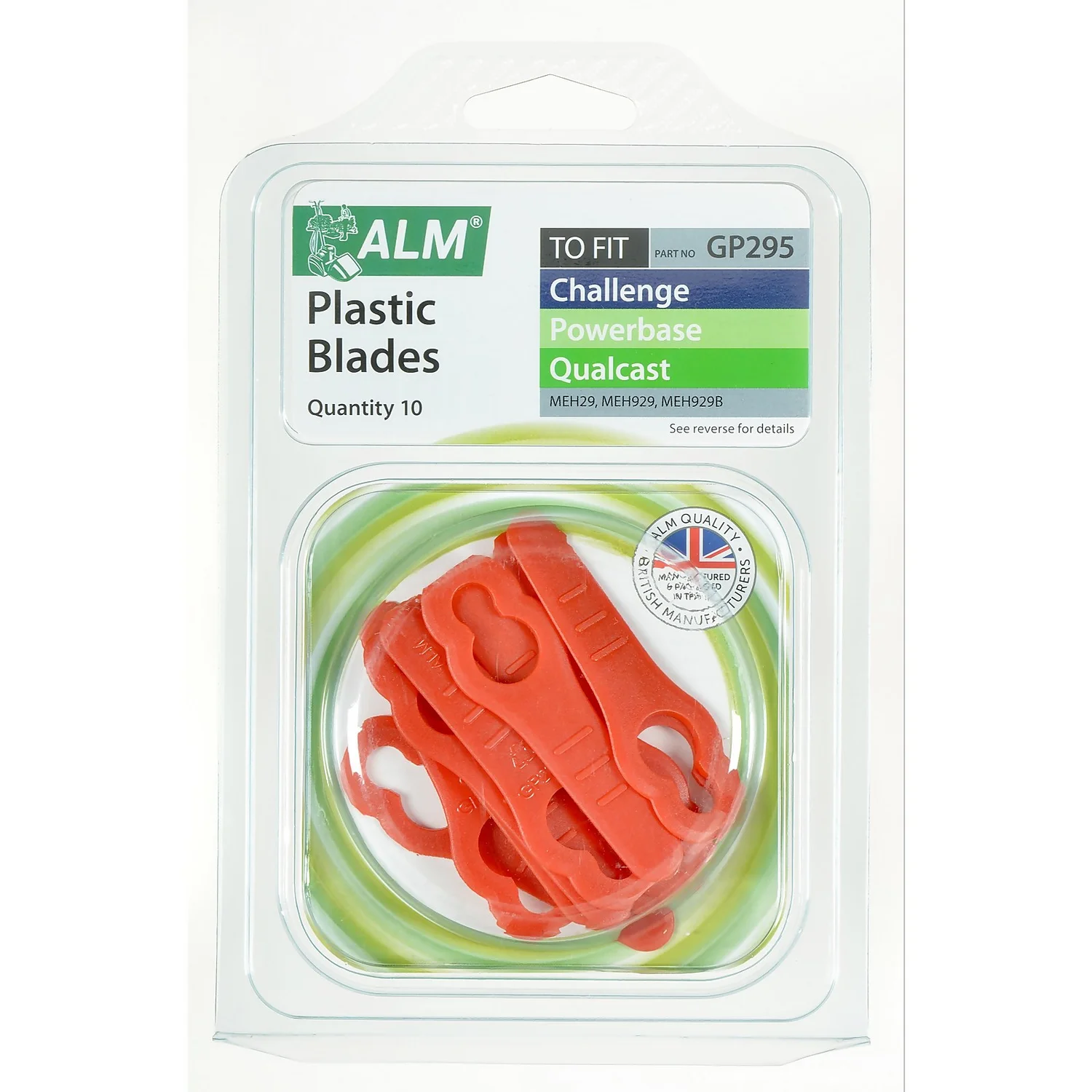 ALM Plastic Lawnmower Blades For Sovereign Hover Plastic 1 ALM Plastic Lawnmower Blades For Sovereign Hover Plastic