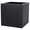 Plaza Cube Planter In Black - 44cm
