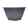 Square Pot In Black - 38cm