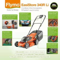 Flymo EasiStore 340 Li -Garden Tool Sale Store 12882303 9844853413897194