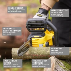 STANLEY FATMAX V20 18V Cordless 30Cm Chainsaw (Sfmccs630M1-Gb) -Garden Tool Sale Store 12882310 1165052745702899