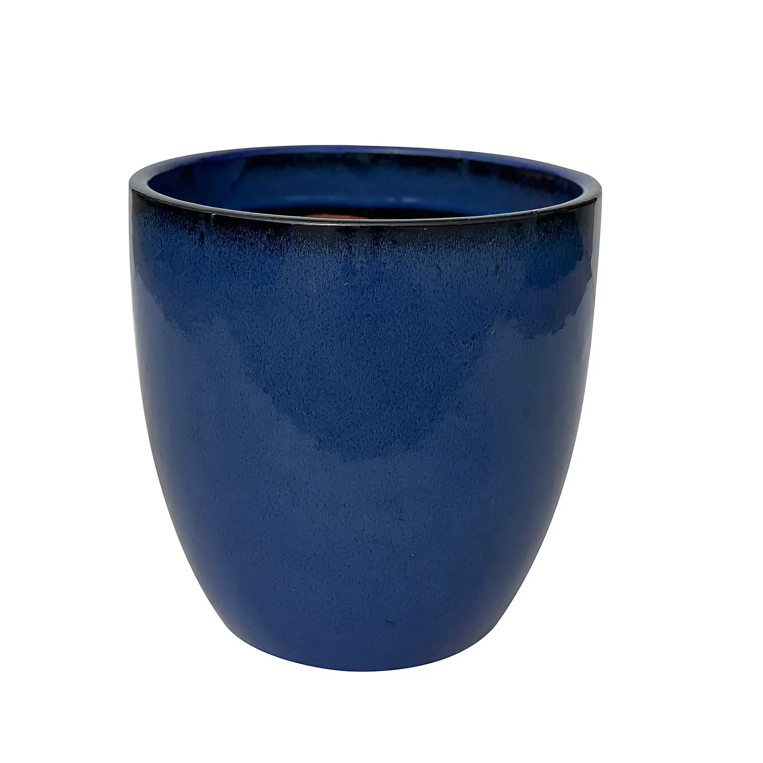 Chiswick Egg Imperial Terracotta Pot In Blue - 35cm 1 Chiswick Egg Imperial Terracotta Pot In Blue - 35cm