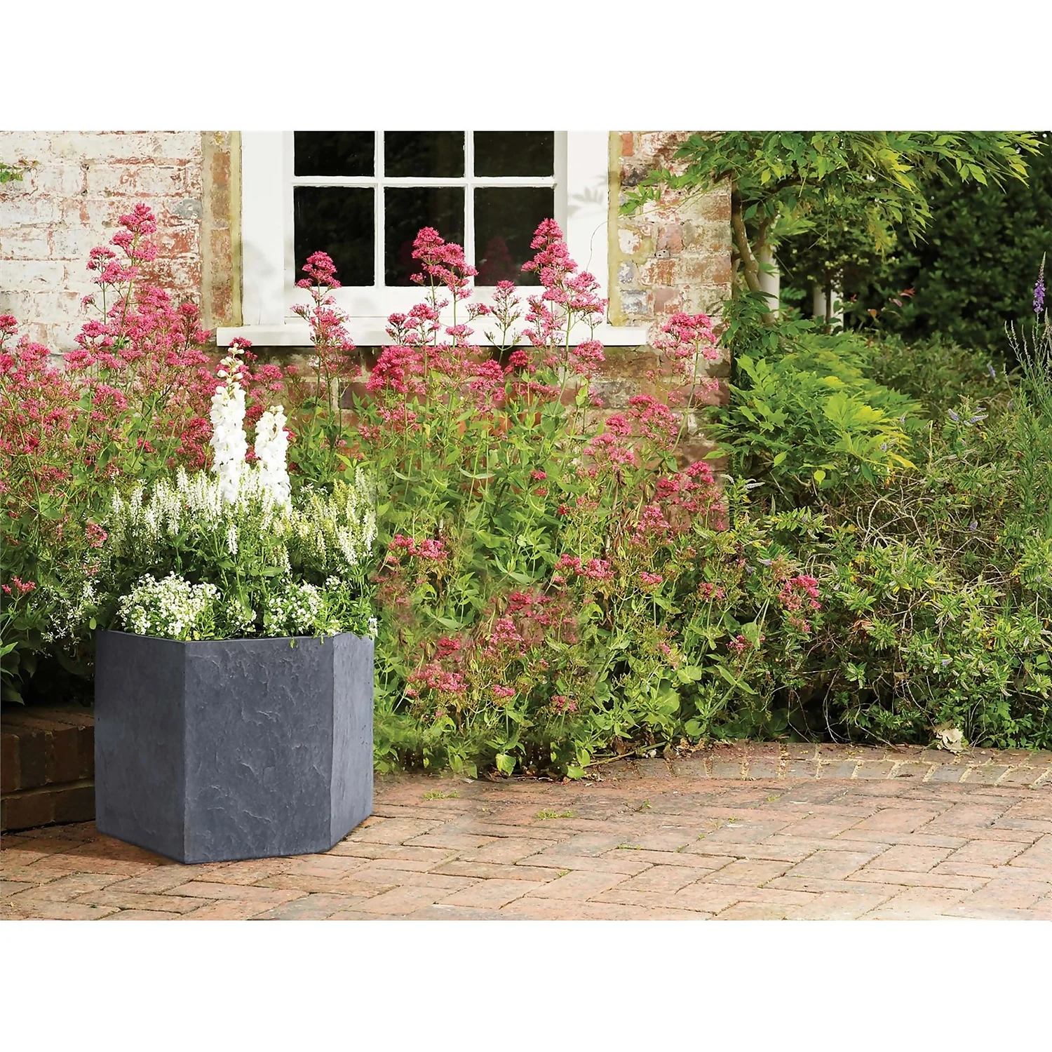 Slate Hexagon Planter - 28cm 2 Slate Hexagon Planter - 28cm - Image 2