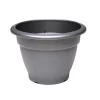 Round Bell Pot In Black - 55cm
