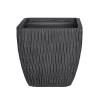 House Beautiful Roma Weave Charcoal Square Pot - 25cm