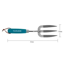 House Beautiful Stainless Steel Hand Fork With A Teal Painted Hardwood Handle -Garden Tool Sale Store 13188707 1804928022202854