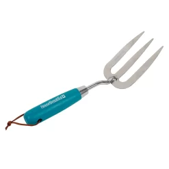 House Beautiful Stainless Steel Hand Fork With A Teal Painted Hardwood Handle -Garden Tool Sale Store 13188707 3154928022220770