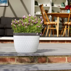 House Beautiful 2 Tone Grey Rim Egg Pot - 25cm -Garden Tool Sale Store 13188802 2114943630103351