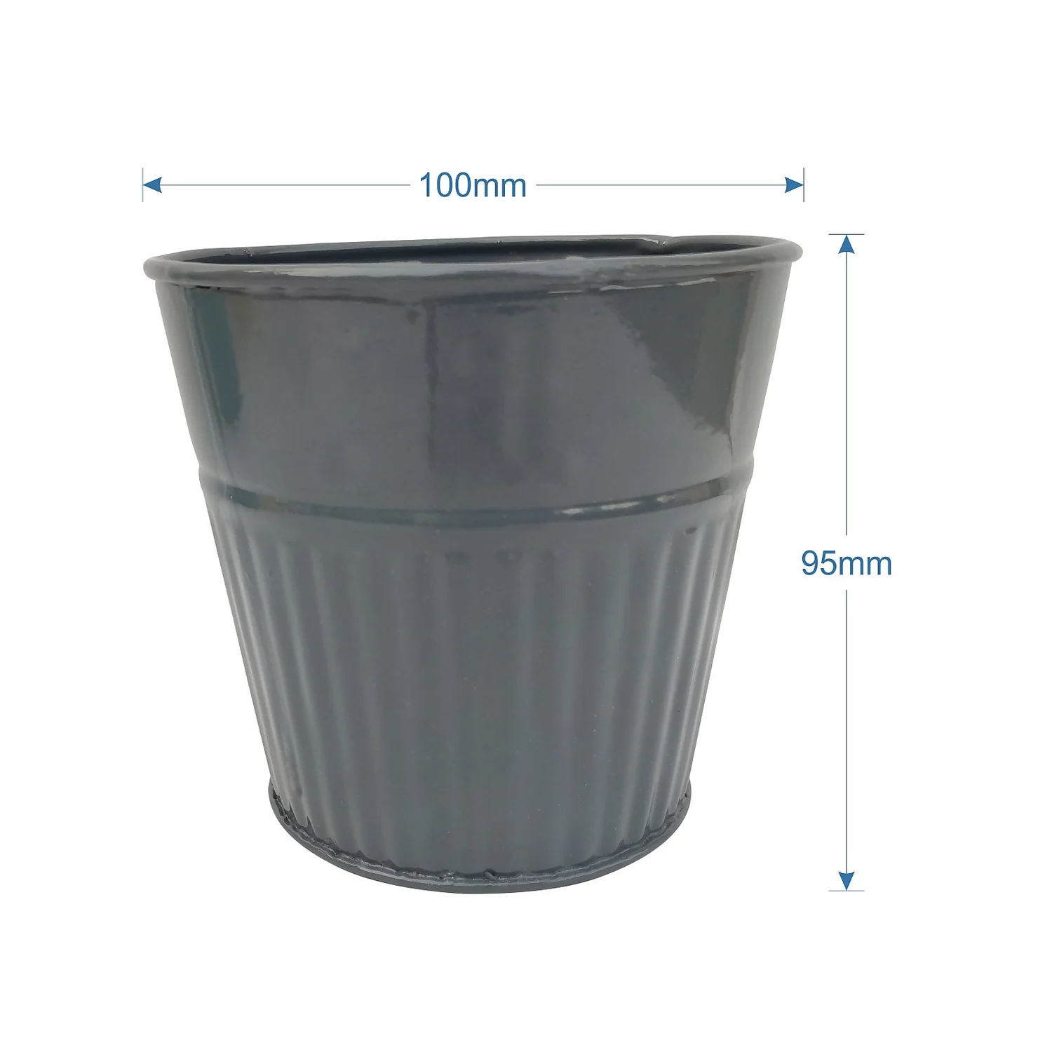 Ribbed Planter (3 Colour Mix) - 10cm 8 Ribbed Planter (3 Colour Mix) - 10cm - Image 8
