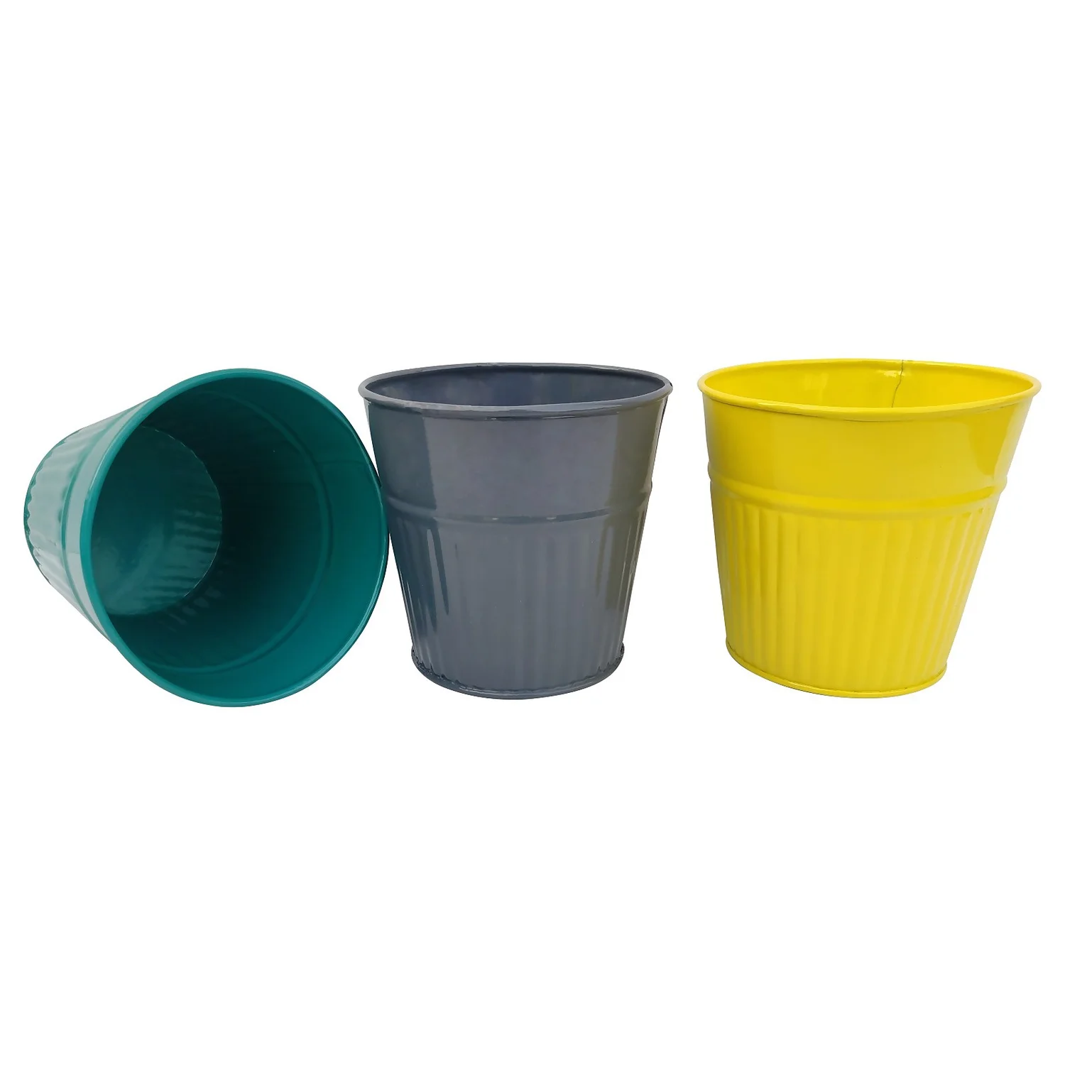 Ribbed Planter (3 Colour Mix) - 12cm 5 Ribbed Planter (3 Colour Mix) - 12cm - Image 5