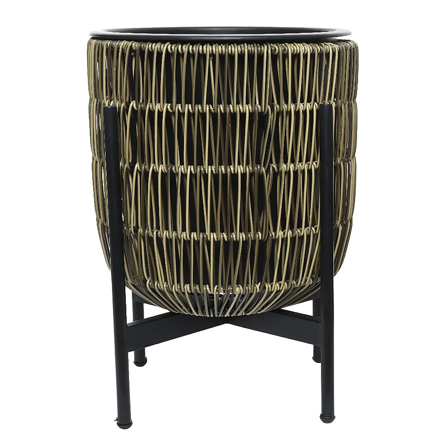 Kate Round Rattan Planter With Legs - Large 1 Kate Round Rattan Planter With Legs - Large