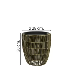 Kate Round Rattan Planter - Medium -Garden Tool Sale Store 13222499 8384934511132339
