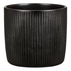 Black Ebano Plant Pot - 13cm