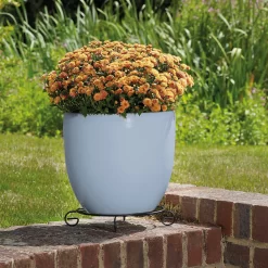 Glazed Blue Heritage Egg Pot - 21cm -Garden Tool Sale Store 13441299 5864933184336961