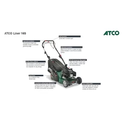 Atco 139cc Liner 16S Petrol Lawn Mower - 41cm -Garden Tool Sale Store 13486581 8924932697632222
