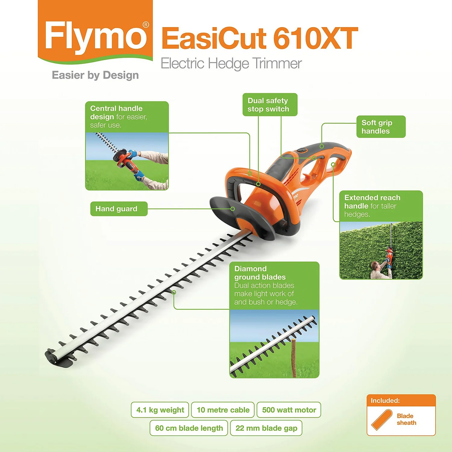 Flymo EasiCut 610XT Hedge Trimmer 3 Flymo EasiCut 610XT Hedge Trimmer - Image 3