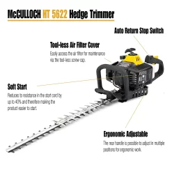 McCulloch HT5622 Petrol Hedge Trimmer -Garden Tool Sale Store 13524822 1964936893562440