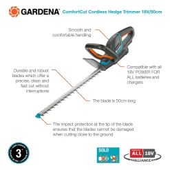 GARDENA ComfortCut Cordless 18V 50 Hedge Trimmer 11 GARDENA ComfortCut Cordless 18V 50 Hedge Trimmer -Garden Tool Sale Store 13524828 1365049587635227