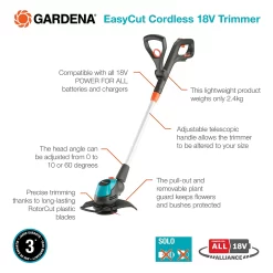 GARDENA EasyCut Cordless 18V Grass Trimmer 10 GARDENA EasyCut Cordless 18V Grass Trimmer -Garden Tool Sale Store 13524830 8114936346365854