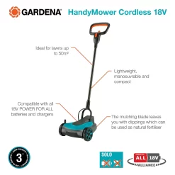 GARDENA 18V HandyMower Cordless Lawn Mower - 22cm -Garden Tool Sale Store 13524837 2024958391525054