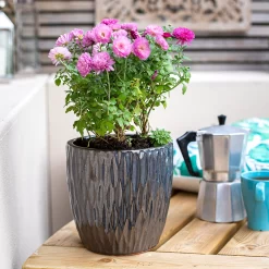 Chiswick Textured Pot Black - 32cm -Garden Tool Sale Store 13973634 7295011238358732